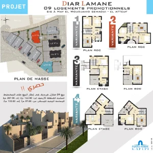 09 petites villas promotionnells dans le cadre de la vente su plan