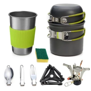 Portable Outdoor Camping Cooking Set Picnic Boiler Cookware Combination