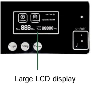 Afficheur digital concentrateur d'oxygène