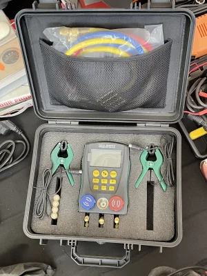 Testeur de collecteur de pression sous vide numérique de réfrigération du manomètre